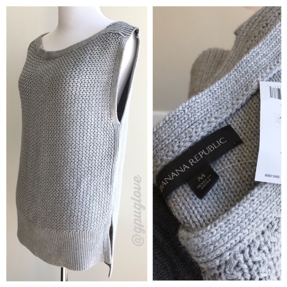 Banana Republic Tops - NWT Banana Republic gray sleeveless top SZ M